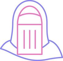 Niqab Linear Two Colour Icon vector