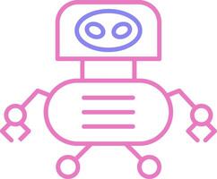 Toy Robotics Linear Two Colour Icon vector