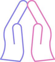 Pray Linear Two Colour Icon vector