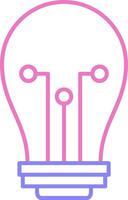 Bulb Linear Two Colour Icon vector