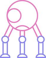 Robot Linear Two Colour Icon vector