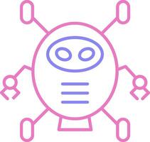 Robotics Linear Two Colour Icon vector