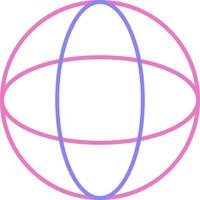 Globe Linear Two Colour Icon vector