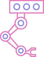 industrial robot lineal dos color icono vector