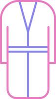 Bath Robe Linear Two Colour Icon vector