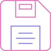 Diskette Linear Two Colour Icon vector