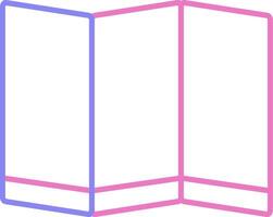 Folding Screen Linear Two Colour Icon vector