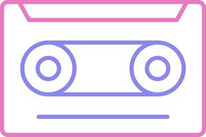Cassette Linear Two Colour Icon vector