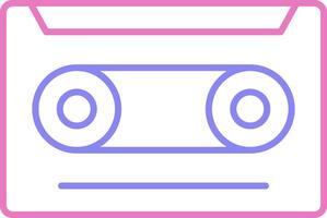 Cassette Linear Two Colour Icon vector