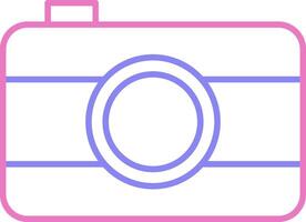 Old Came Linear Two Colour Icon vector