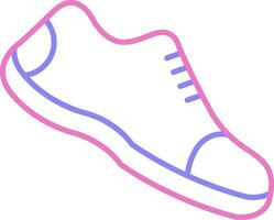 Running Shoes Linear Two Colour Icon vector