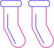 calcetines lineal dos color icono vector
