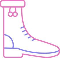 Rain Boots Linear Two Colour Icon vector