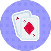 Poker Flat Sticker Icon vector