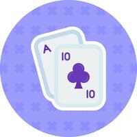 Poker Flat Sticker Icon vector