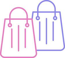 Shopping Bag Linear Two Colour Icon vector