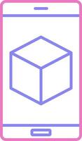 3d Linear Two Colour Icon vector