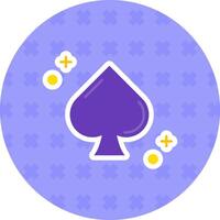 Spades Flat Sticker Icon vector