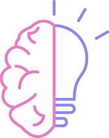 Brainstorm Linear Two Colour Icon vector