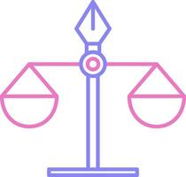 Justice Scale Linear Two Colour Icon vector