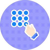 Password Lock Flat Sticker Icon vector