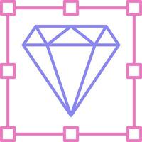 Diamond Linear Two Colour Icon vector