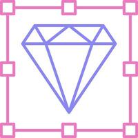 Diamond Linear Two Colour Icon vector