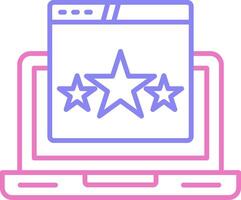 Rating Linear Two Colour Icon vector