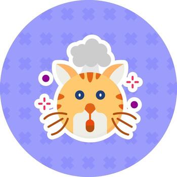 Exploding Flat Sticker Icon vector