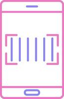 Barcode Scanner Linear Two Colour Icon vector