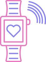 Smartwatch Linear Two Colour Icon vector