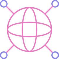Internet Linear Two Colour Icon vector