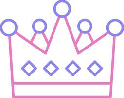 Crown Linear Two Colour Icon vector