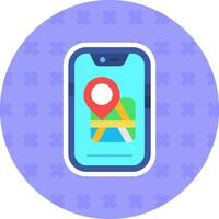 Map location Flat Sticker Icon vector