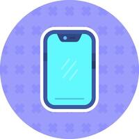 Smartphone Flat Sticker Icon vector