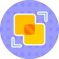 Intersect Flat Sticker Icon vector
