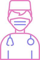 Surgeon Linear Two Colour Icon vector