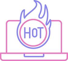 Hot Linear Two Colour Icon vector