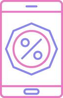 Discount Linear Two Colour Icon vector