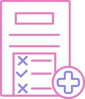 Report Linear Two Colour Icon vector