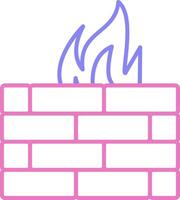 Firewall Linear Two Colour Icon vector