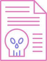 Document Linear Two Colour Icon vector