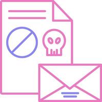 Spam Linear Two Colour Icon vector
