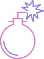 Bomb Linear Two Colour Icon vector