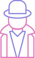 Hacker Linear Two Colour Icon vector