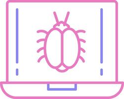 Bug Linear Two Colour Icon vector