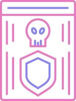 Shield Linear Two Colour Icon vector