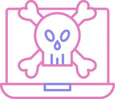 Malware Linear Two Colour Icon vector