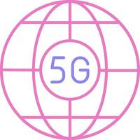 Global Linear Two Colour Icon vector