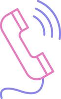 Phone Call Linear Two Colour Icon vector